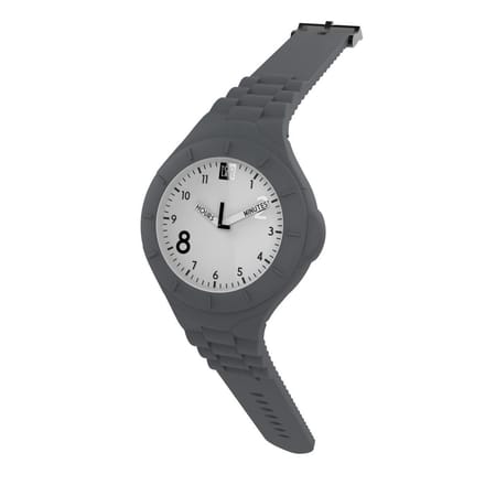 TOO LATE - siliconen horloge - MASH UP LORD FAT - Ø 45 mm - GREY