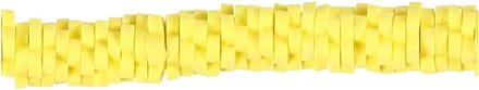 Klei Kralen, d 5-6 mm, gatgrootte 2 mm, geel, 145 stuk/ 1 doos