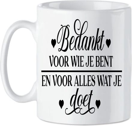 Koffie beker - thee mok bedankt voor alles wat je doet - collega