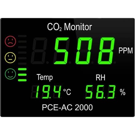 PCE Instruments PCE-AC 2000 CO₂-meter Temperatuur, Luchtvochtigheid, Koolstofdioxide