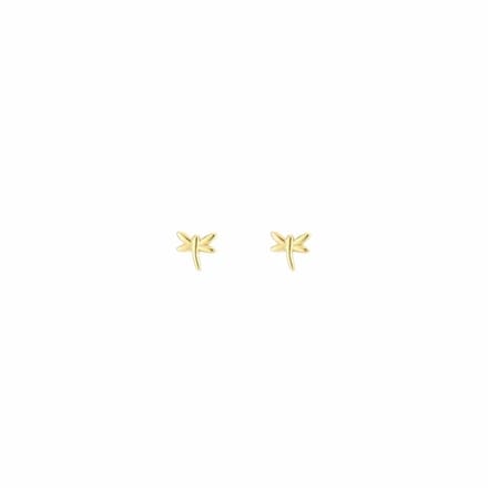 Bijoutheek Oorknoppen Libelle Goud