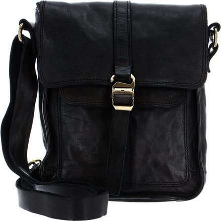 CAMPOMAGGI Leren Schoudertas Crossbody Grigio Grijs