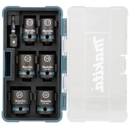 Makita Impact socket set 7 pieces. 1/2" E-16592