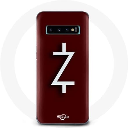 Case voor Samsung Galaxy S10 Plus Ozark Seizoen 4 Logo Z Wit Rode Achtergrond