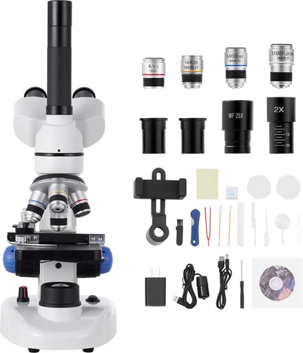 Professionele Trinoculaire Microscoopset 40X-5000X voor Laboratoriumgebruik