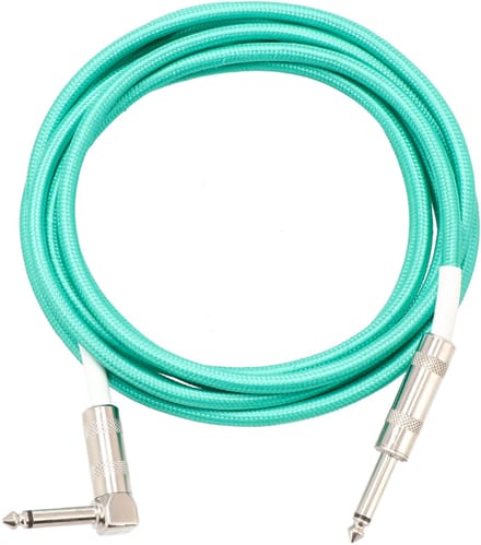 Devine GIT3 Sea Foam Green gitaarkabel recht-haaks mono 3 meter groen