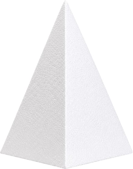 Piepschuim vormen - piramide - 1x - H30 x D14 cm - styropor hobby / DIY vorm - basis knutselfiguren