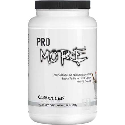 Controlled Labs, Pro More, Matrice Protéinée, Glace Vanille Française Sundae, 1,98 lb (900g)