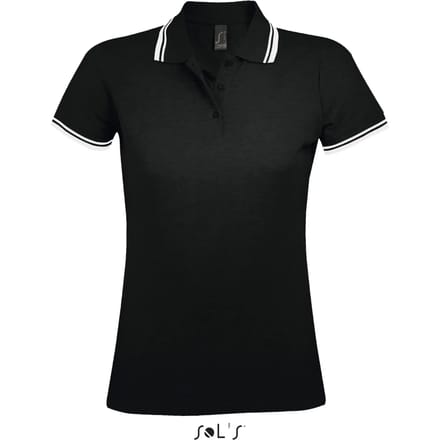 SOL'S Women´s Polo Shirt Pasadena L586 - Black/White - L