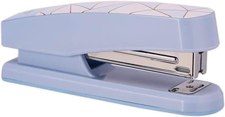Nietmachine Kantoor - Mini Nietmachine Bureaunietmachine - Documenten Niet - Draaibaar Aambeeld - 25 Vellen - Blauw Assorti