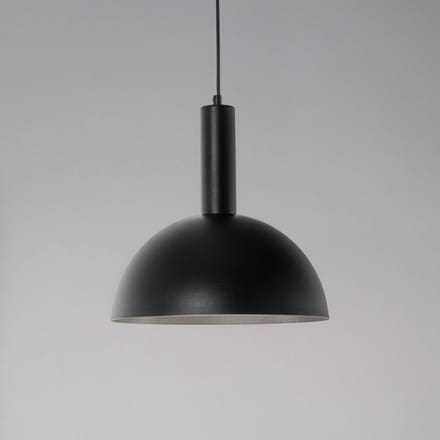 SIGMA Vitrum cupola M hanglamp, zwart, halfrond, Ø 30 cm