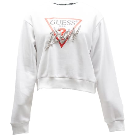 Guess - Maat M CN ICON SWEATSHIRT Dames Sweater - Wit