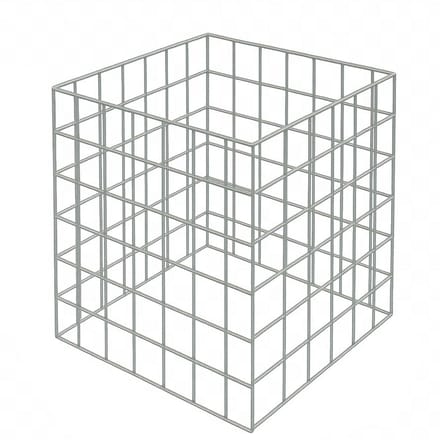 bladkorf 50x50x50 cm incl tang en ringen.
