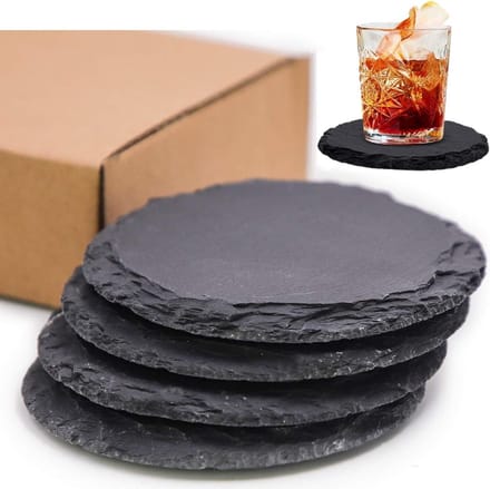 Aquarium Leisteen Schildpad Rond - 2 Stuks