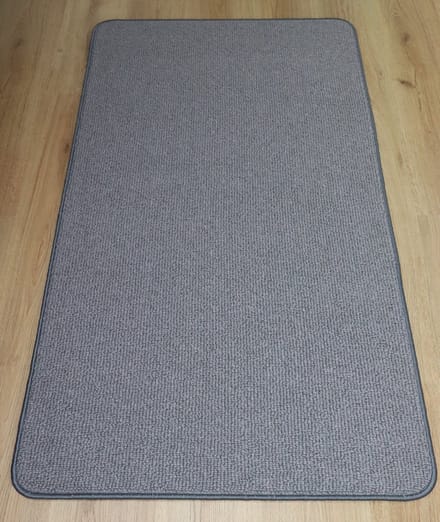 Wollen vloerkleed Salmiak grijs 80x150