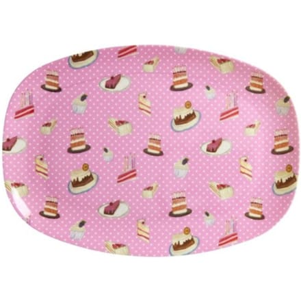 Rice melamine bord vierkant sweet cake