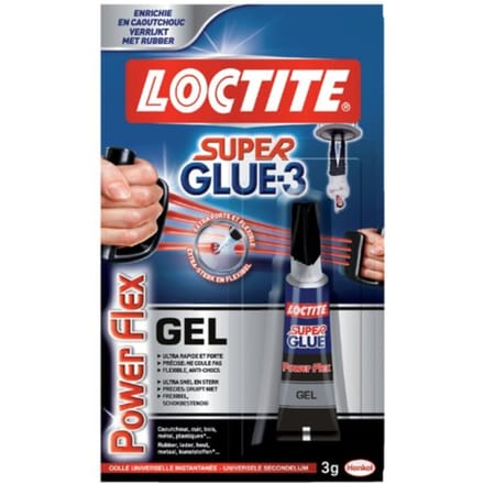 Secondelijm loctite powerflex gel tube 3 gram op Blister
