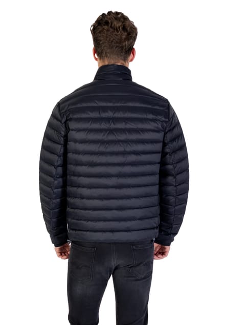 Zip-Up Polyamide Jacket with Front Pockets - Blue
