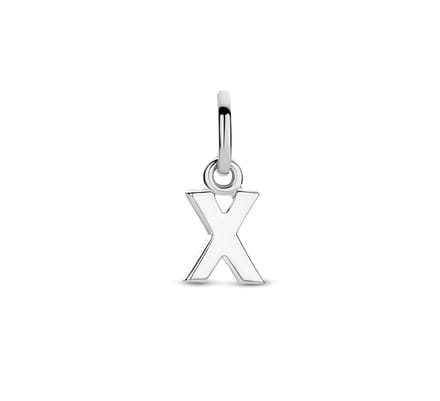 Zilver Gerhodineerde Hanger letter X 1333764