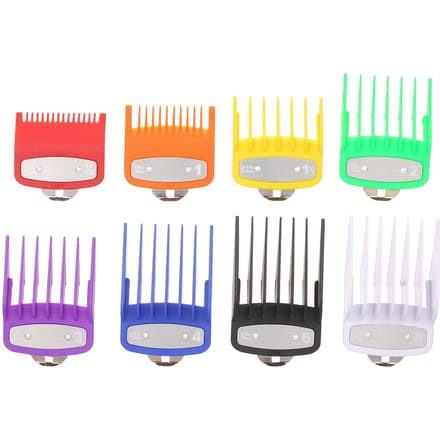8PCS Snijgeleider Kam Kappers Kappersgereedschap Set Kleurrijke Limiet Kam Set Compatibel met WAHL 8PCS veelkleurig