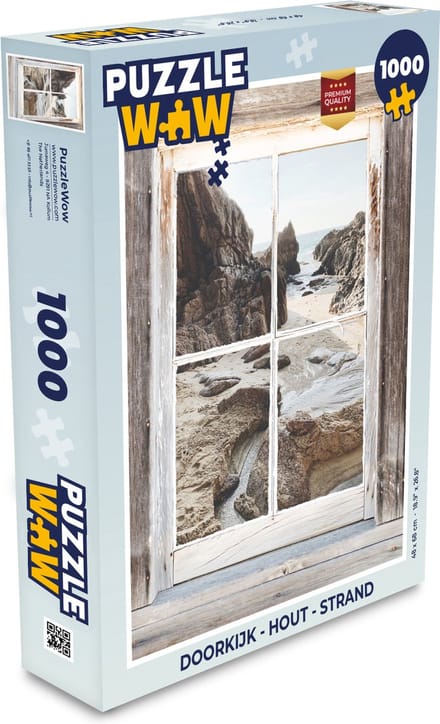 Puzzel Doorkijk - Hout - Strand - Legpuzzel - Puzzel 1000 stukjes volwassenen