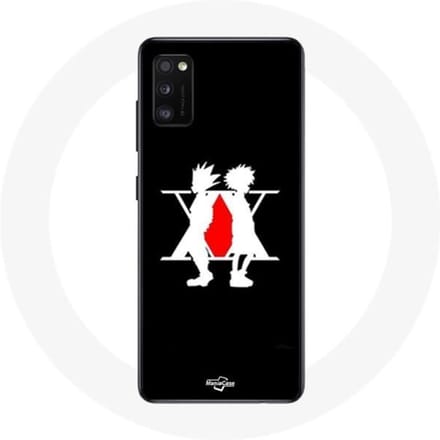 Coque Samsung Galaxy A41 Hunter x Hunter Manga Logo Fond Noir