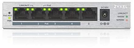 5-Port Gigabit Switch met PoE+ - 60 Watt Budget voor MKB
