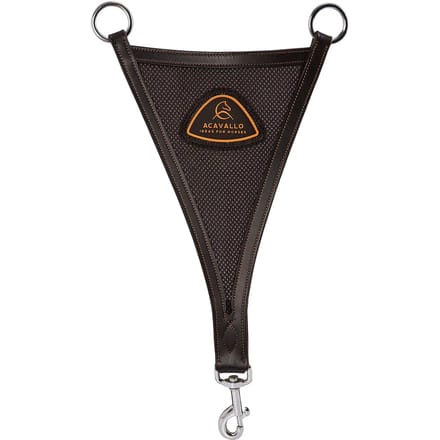 Martingale voor paard met leren bib en inzet van gaas Acavallo