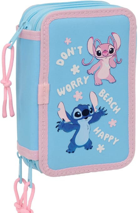 Disney Lilo & Stitch Gevuld Etui Happy - 37 stuks - 19,5 x 12,5 x 5,5 cm - Polyester