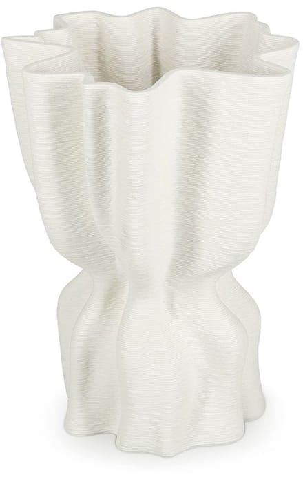 SP Collection Vaas 17x13,5xH22cm draped white Vea