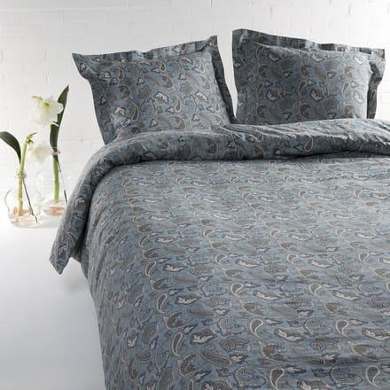 Papillon Olivier dekbedovertrek - Aqua - eenpersoons (140x200/220 cm + 1 sloop)