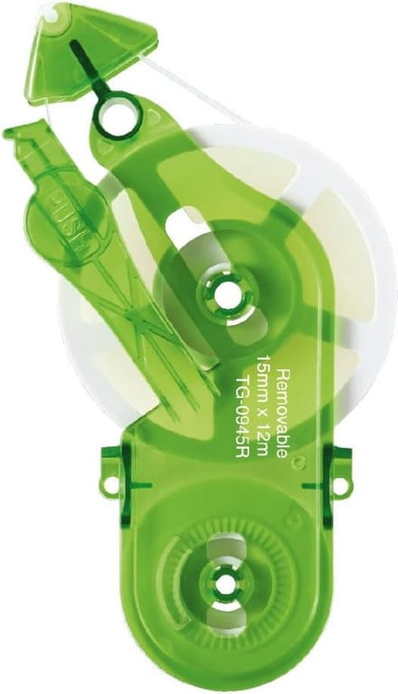 Navulcassette niet-permanente lijmroller 15 mm breed, 12 m lang