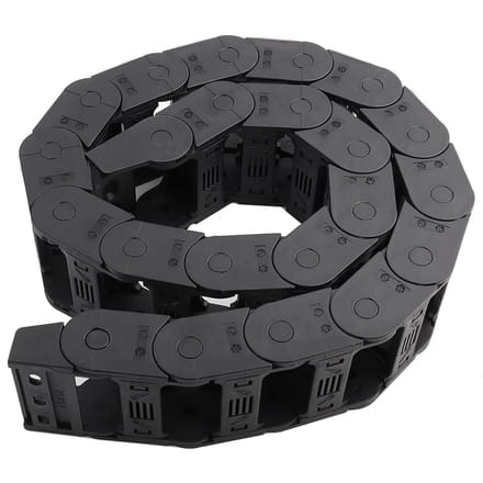 100cm 25 x 57mm Nylon Open Beide Zijden Kabeldrager Sleepketting Graveermachine Accessoire black