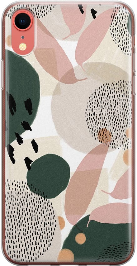 Leuke Telefoonhoesjes - Geschikt voor iPhone XR - Abstract print - Soft case - TPU - Multi