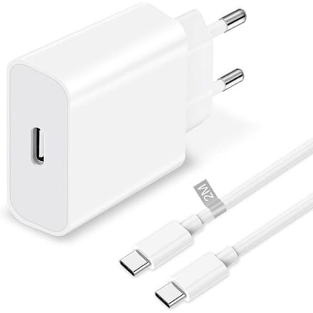 Chargeur Rapide Iphone 15, 25W Chargeur Usb C Rapide Avec 2M Usb C Cable Chargeur Pour Iphone 15 Pro Max/15 Plus/15,Ipad Pro/[J590]