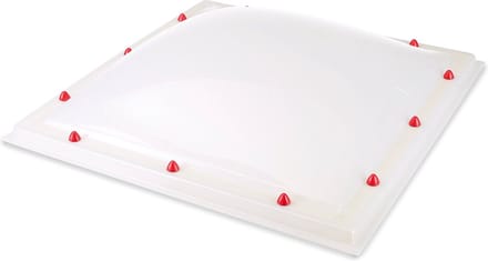 Skylux polycarbonaat lichtkoepel 3-wandig - opaal 1200 x 1200 mm