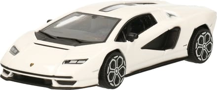 Bburago Modelauto/speelgoedauto Lamborghini Countach LPI 800-4 - wit - 11 cm - schaal 1:43
