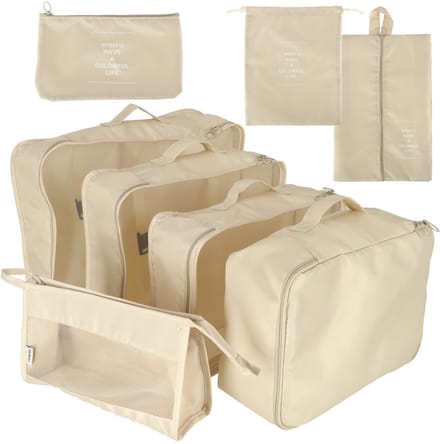 Packing Cubes Set - 8-Delig - Koffer Organizer Set - Backpack & Koffer - Beige