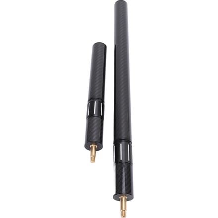 2 Stuks Poolkeu Verlengstuk 17 inch en 9 inch Koolstofvezel Aluminiumlegering Biljart Poolkeu Verlengstuk black