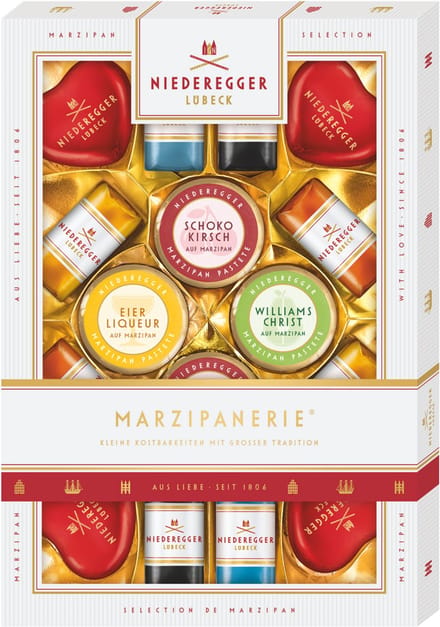Niederegger Marsepein/Chocolade assortiment 23 stuks 298 gram