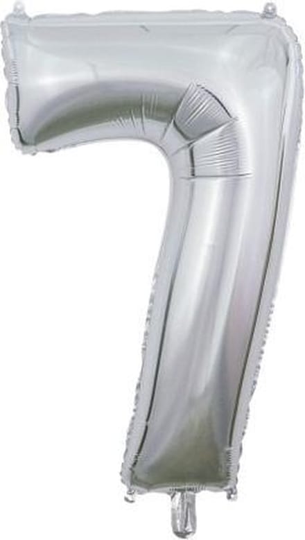 Wefiesta Cijferballon 7 Folie 66 Cm Zilver