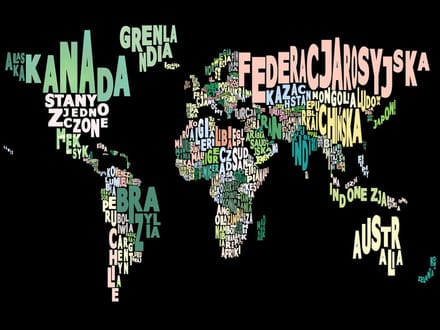 Fotobehang - geography  in polish.