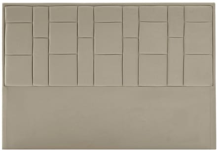 Vente-unique Hoofdbord 140 cm - Fluweel - Taupe - HERMINE