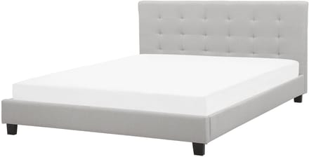 ROCHELLE - Tweepersoonsbed - Lichtgrijs - 180 x 200 cm - Polyester