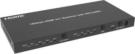 DVDO 4K 4x1 HDMI switch met ARC