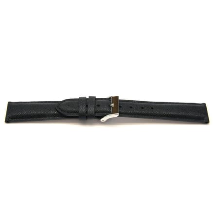 Horlogeband F111 Saffiano Zwart 18x16 mm