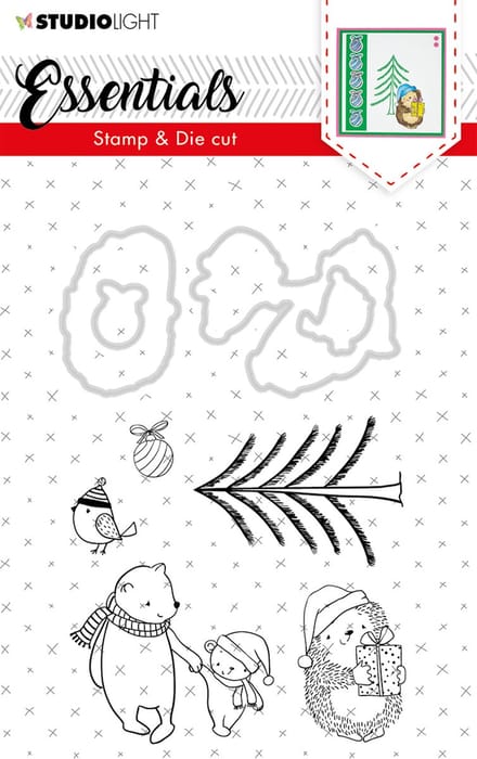 Studio Light Stamp & Die Cut A6 Essentials Christmas nr 25 BASICSDC25