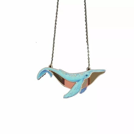 Sparkolia Walvis | Bultrug kinder ketting blauw goud | Sinterklaas Kerst Cadeau