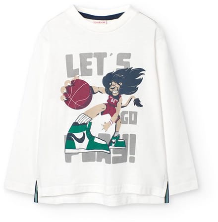 Boboli Knit T-shirt Met Lange Mouwen Wit 5 Years Jongen