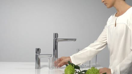 hansgrohe Talis E - Wastafelmengkraan - Ééngreeps bediening - Select-knop bediening - Zonder waste - 110mm maat - Chroom
